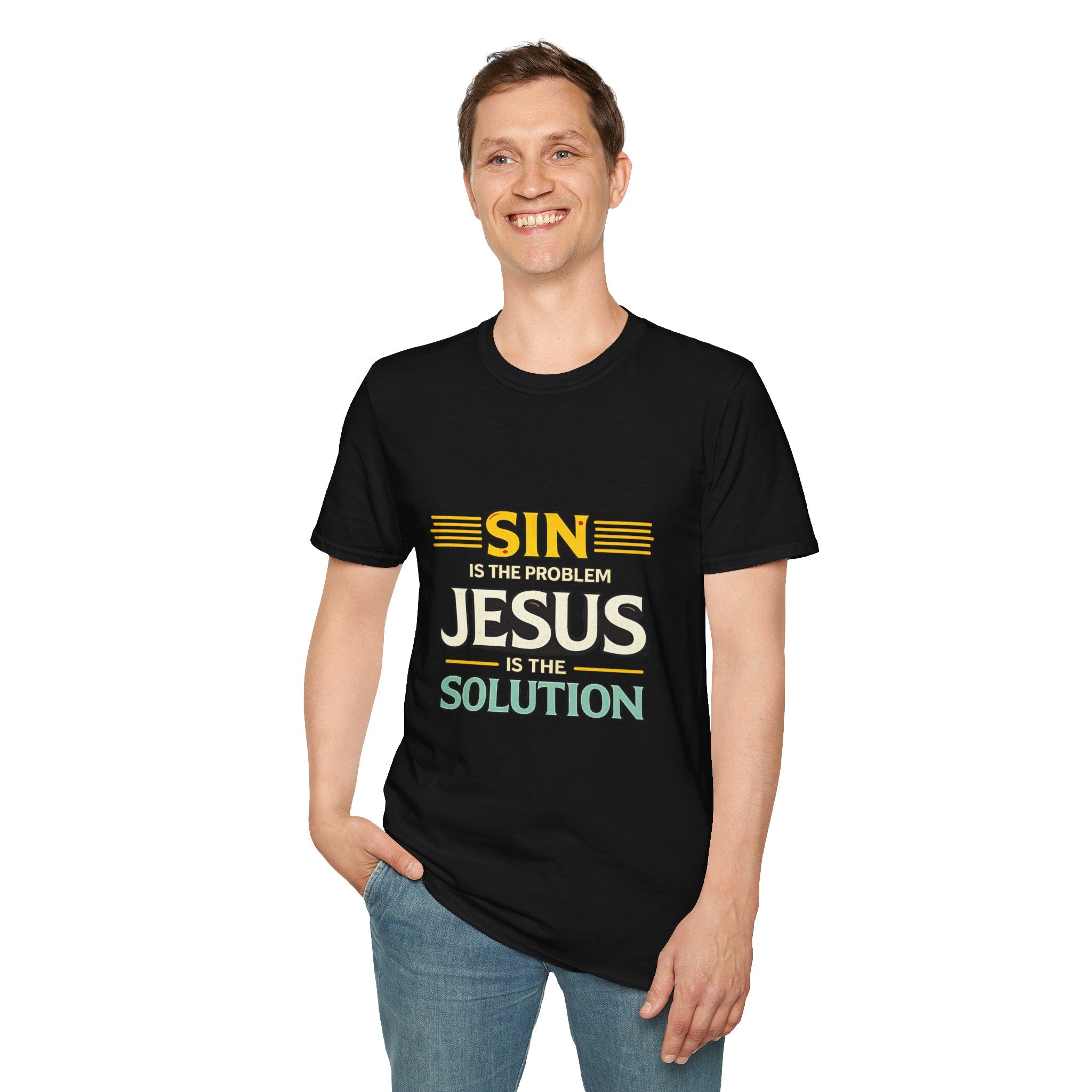 "Sin Is The Problem, Jesus Is The Solution" - Christian T-Shirt